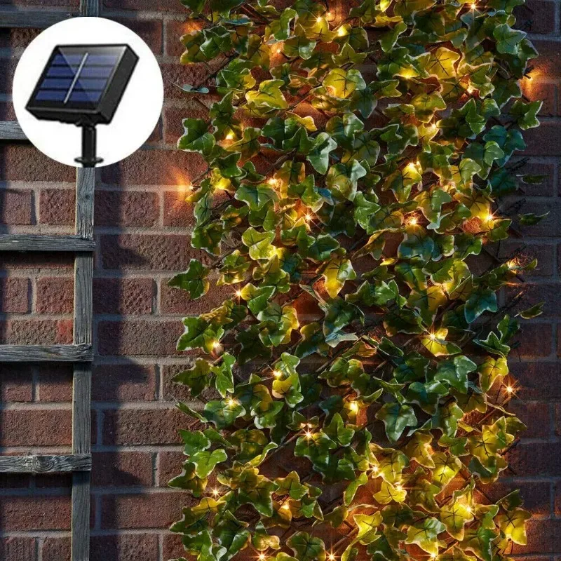 Solar-Lichterkette Künstliche Blätter-Blumen-Lichtgirlande – Bild 2