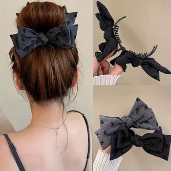 Elegante Haarspange mit Schleife für Frühling und Sommer - modischer Haarknoten (2 Stück)