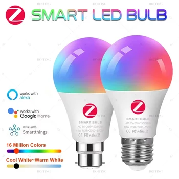 Zigbee 3.0 Smart Led Bulb 110V 220V E27 B22 Lampen RGBCW Funktioniert mit Alexa Echo Plus Google Home