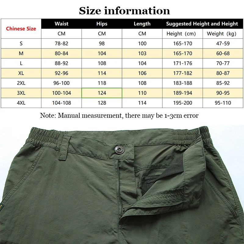Herren Sommer Taktische Cargohose Leichte lässige – Bild 6