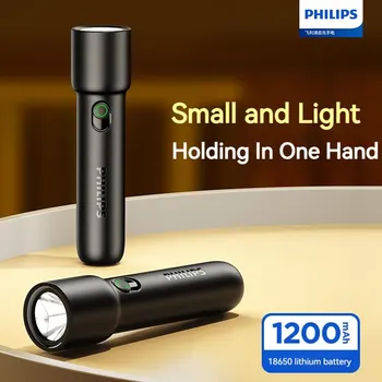 Philips tragbare EDC-Taschenlampe, wiederaufladbare LED-Taschenlampen für Defensa, persönliche