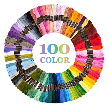 Mix Farben Stickerei Faden Baumwolle Nähen Stränge Handwerk Kreuz Stich Floss Linie DIY Werkzeuge Machen