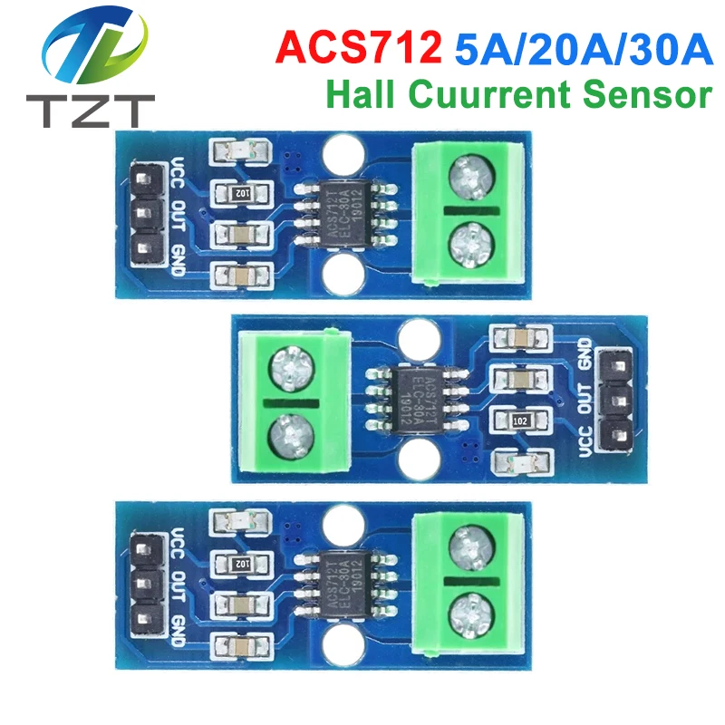 TZT 1/3PCS Heißer Verkauf ACS712 5A 20A 30A Range Hall strom
