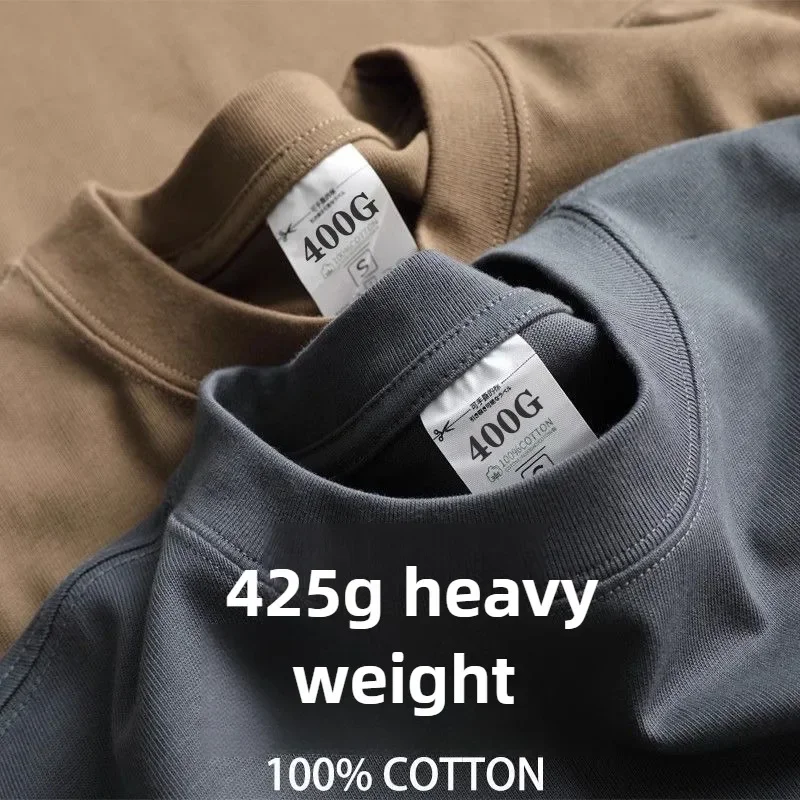 Heavy Wight 425 Gramm Herren-T-Shirt aus Baumwolle, halbe