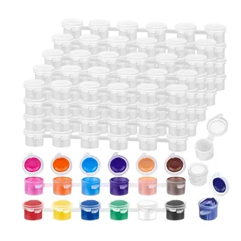 10 Streifen 60 Fächer Leere Mini-Farbbecher-Box Kunststoff-Pigment-Aufbewahrungsbehälter Kunsthandwerk