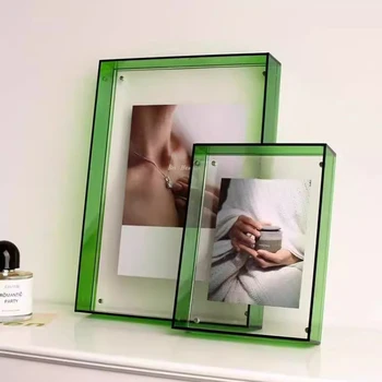 Bunte Acryl Foto Rahmen Tisch Wand Hängen Ins Transparent Acryl Bilderrahmen Poster Display Stand Home