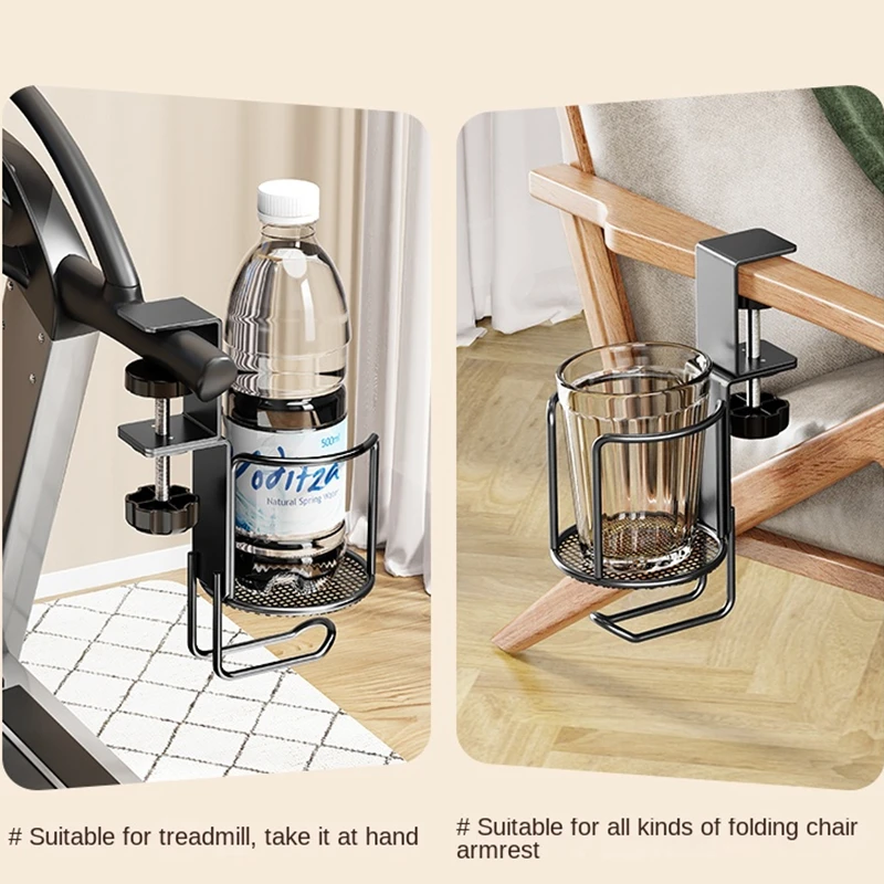 2-in-1-Schreibtisch-Getränkehalter ohne Bohren, verstellbar – Bild 3