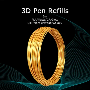 3D-Stiftfilament, 5 m, Pla-Kunststoff, 1,75 mm, Seide, Dual, matt, Kohlefaser, Marmor, Holz, Glitzer, Weiß