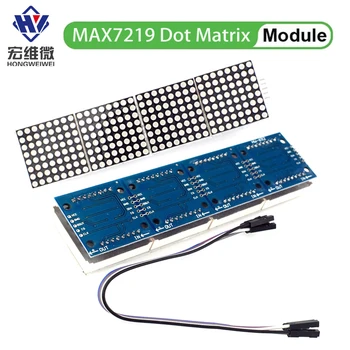 MAX7219 Dot Matrix Modul 32x8 4 in 1 LED Display Module Antrieb mit 5Pin Drähten für Arduino Raspberry Pi
