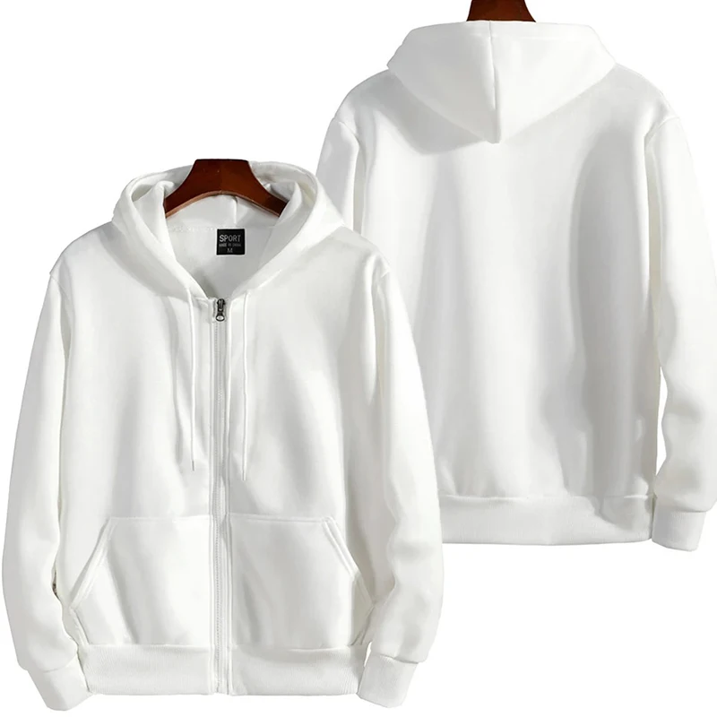 Reiß verschluss Hoodies Herbst Winter Herren neue Langarm – Bild 3