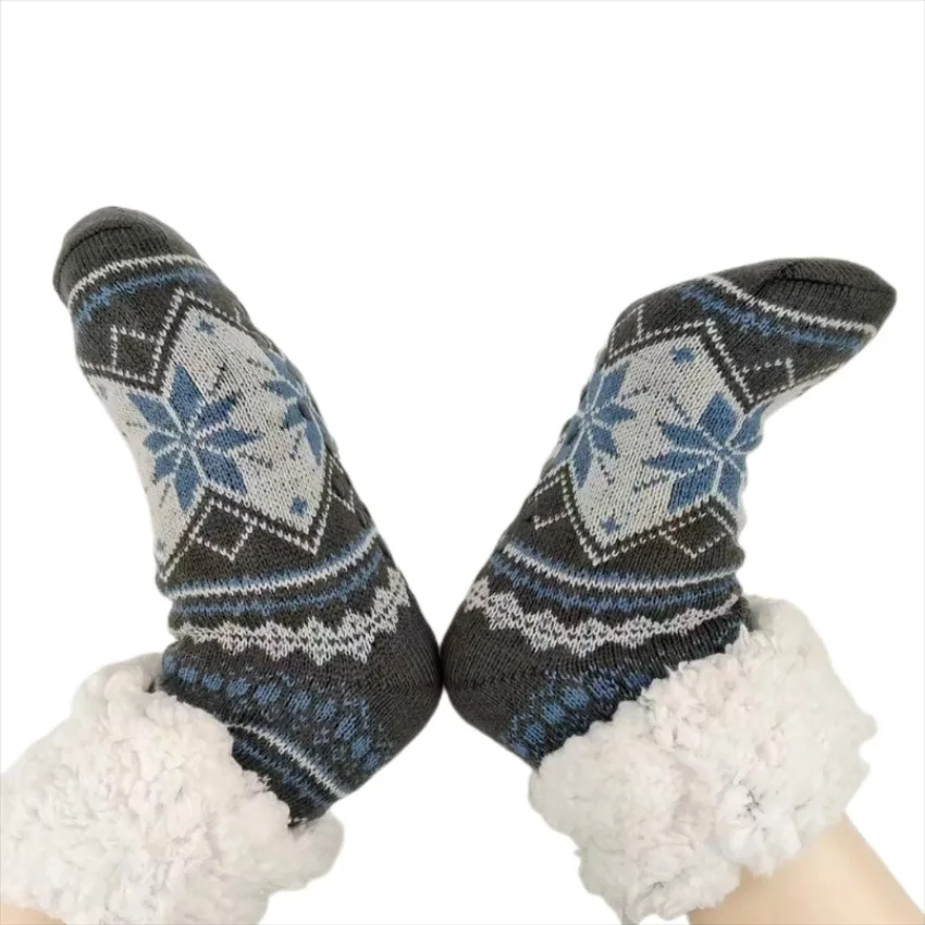 Wintersocken für Herren, flauschig, warm, kurz, plus Samt – Bild 3
