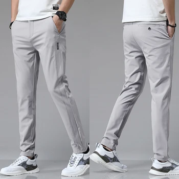 5 farben Frühling Sommer Ultra-dünne männer Stretch Dünne Gerade Casual Hosen Mode Atmungsaktive Golf Sport