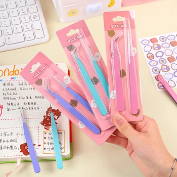 Pinzette Kreative Makronen Farbe Clip für DIY Decroative Journal Tagebuch Sammelalbum Aufkleber (2 Stück)