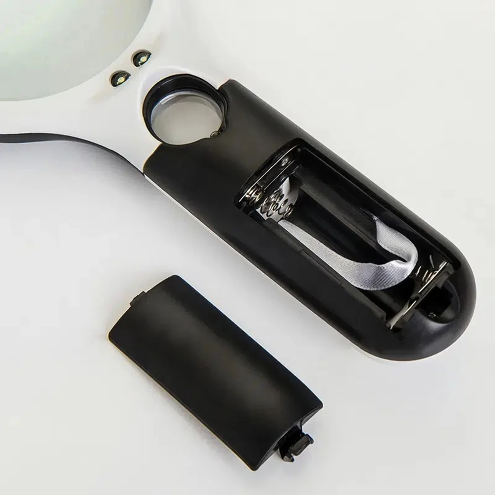 Weiße Lupe, handgehaltene 45-fache Lupe mit 3 LED-Lichtern – Bild 6