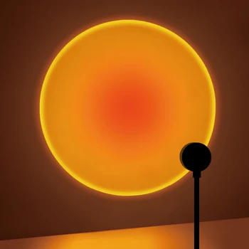Sonnenuntergang-Projektionslampe, USB-Atmosphärenlampe für die Heimdekoration, drehbar in mehreren Winkeln