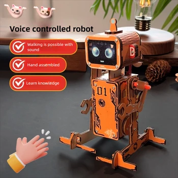 DIY elektrischer sprachgesteuerter Roboter DIY wissenschaftliches Experimentierset & Bildungsmodell Spielzeug
