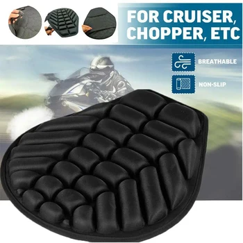 Motorrad 3D Sitzkissen Schwarz Schaum Weiche Bequeme Atmungsaktive EVA Sitzbezüge Matten Motorräder