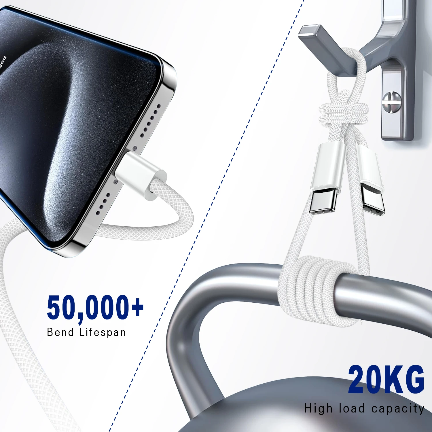 USB-C auf USB-C Kabel 60 W PD, 1 oder 2 m – Bild 6