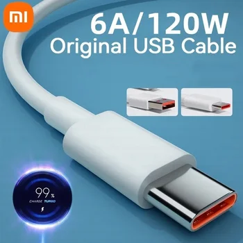 Xiaomi 6A USB Typ C Kabel Ladegerät 120w Turbo Tipo Schnelle Lade Für Mi 13 12 11 10 Pro ultra Poco x3 Redmi