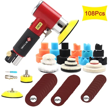 SIFANG Random Orbit Air Sander Mini pneumatische Schleifmaschine zum Polieren von Autos, luftbetriebener