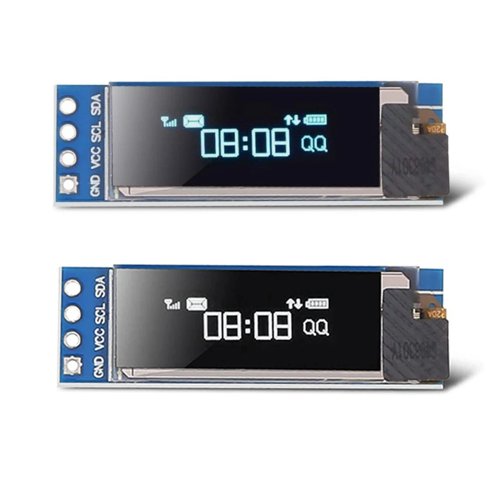 0,91 Zoll 6Pin IIC I2C SPI Schnittstelle OLED Weiß LCD – Bild 2