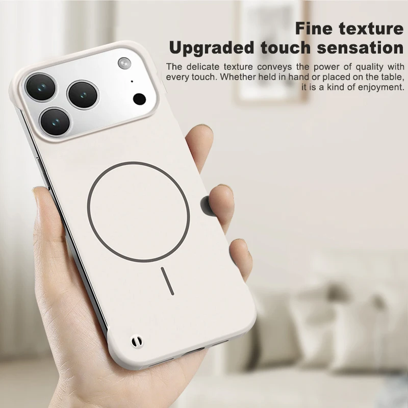 Rahmenlose einfarbige magnetische Hülle für iPhone 17, Air – Bild 6