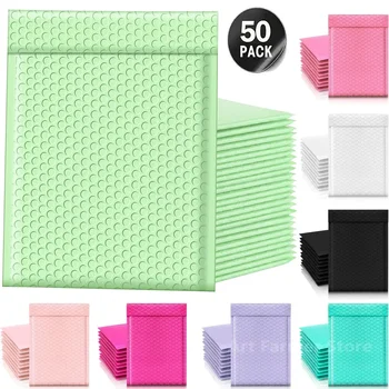 Mehrfarbige Lieferungspaketverpackungen für kleine Unternehmen, Umschläge, Versandpakete (50 Stück)