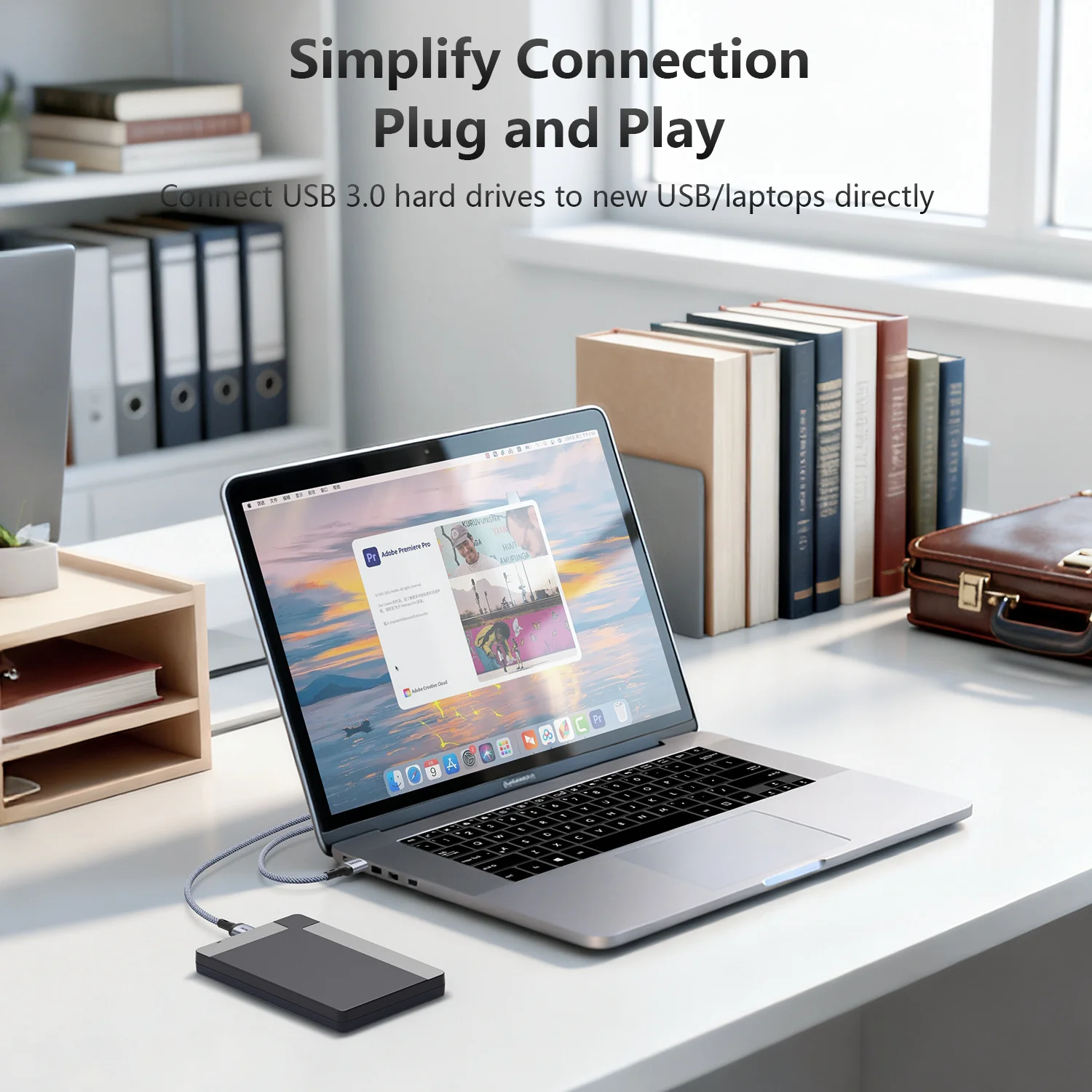 SUNKANDI 10 Gbps Micro-B-auf-USB-C-Festplattenkabel – Bild 4