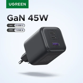 GaN USB-C Ladegerät bis 45 W, PD 3.0, PPS, QC 3.0, EU-Stecker