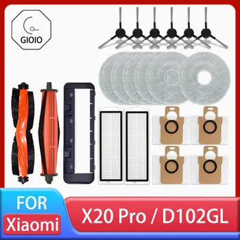 Xiaomi Roboter Vakuum X20 Pro / D102GL Teile Zubehör Hauptbürste Seitenbürste Hepa-Filter Mopp Tuch