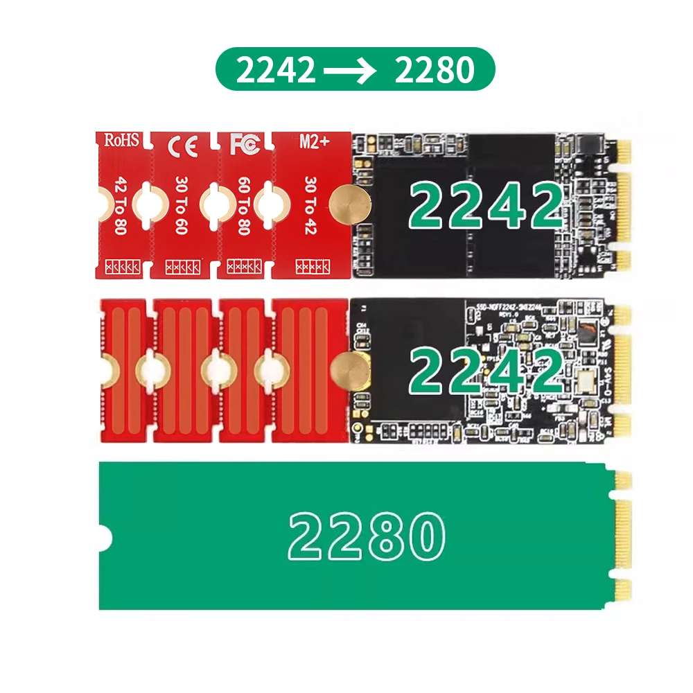 TISHRIC M.2 SSD-Verlängerungsadapter M2 Solid-State-Laufwerk – Bild 3