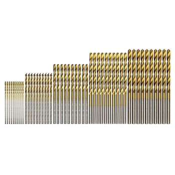 Titanbeschichtetes Spiralbohrer-Set, 1-3 mm, kleiner Bohrer, elektrische Bohrmaschine, Bohrset (50 Stück)