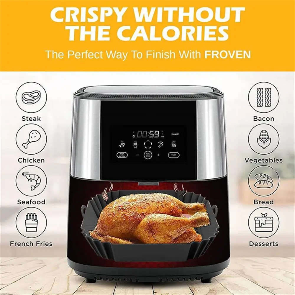 1 stücke Luft fritte use Silikon liner Quadrat Air fryer – Bild 4