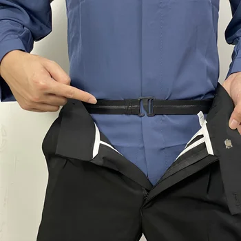 Hemdhalter aus gestricktem Stoff für Herren, verstellbare, elastische, rutschfeste Polyestergürtel