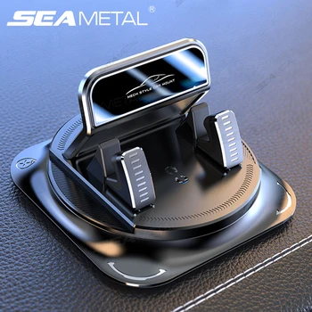SEAMETAL Auto-Handyhalterung, rutschfester Silikon-Handyhalter für das Armaturenbrett, 360-Grad-Freidrehung