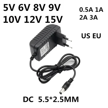 AC 110-240V DC 5V 6V 8V 9V 10V 12V 15V 0,5A 1A 2A 3A Universelles Netzteil Ladegerät Adapter EU US