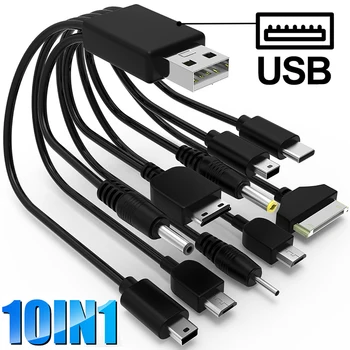 10In1 USB zu Multi-ports USB Kabel Universal Telefon Ladekabel Multi-kopf Ladekabel Kabel Für Samsung Nokia