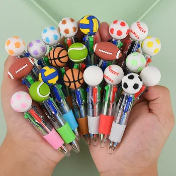 Stifte in vier Farben mit Fußball- und Basketball-Motiv, für Fußballpartys, Karneval, Geburtstag, Hochzeit