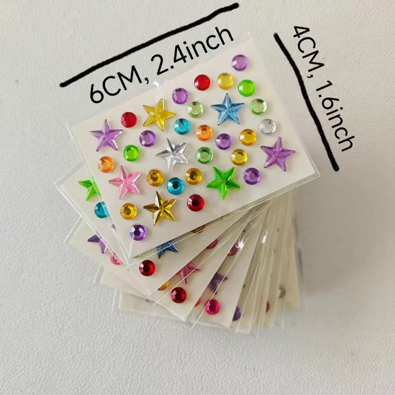 10-Stil Großhandel bunte Diamant Mini Aufkleber Zubehör DIY – Bild 3