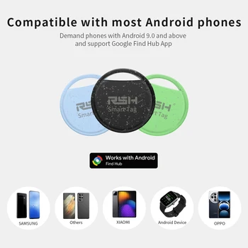 RSH Security Tracker Wallet Gepäck Koffer Box Locator Anti Lose für Android Smart Tag Arbeit mit Google Find