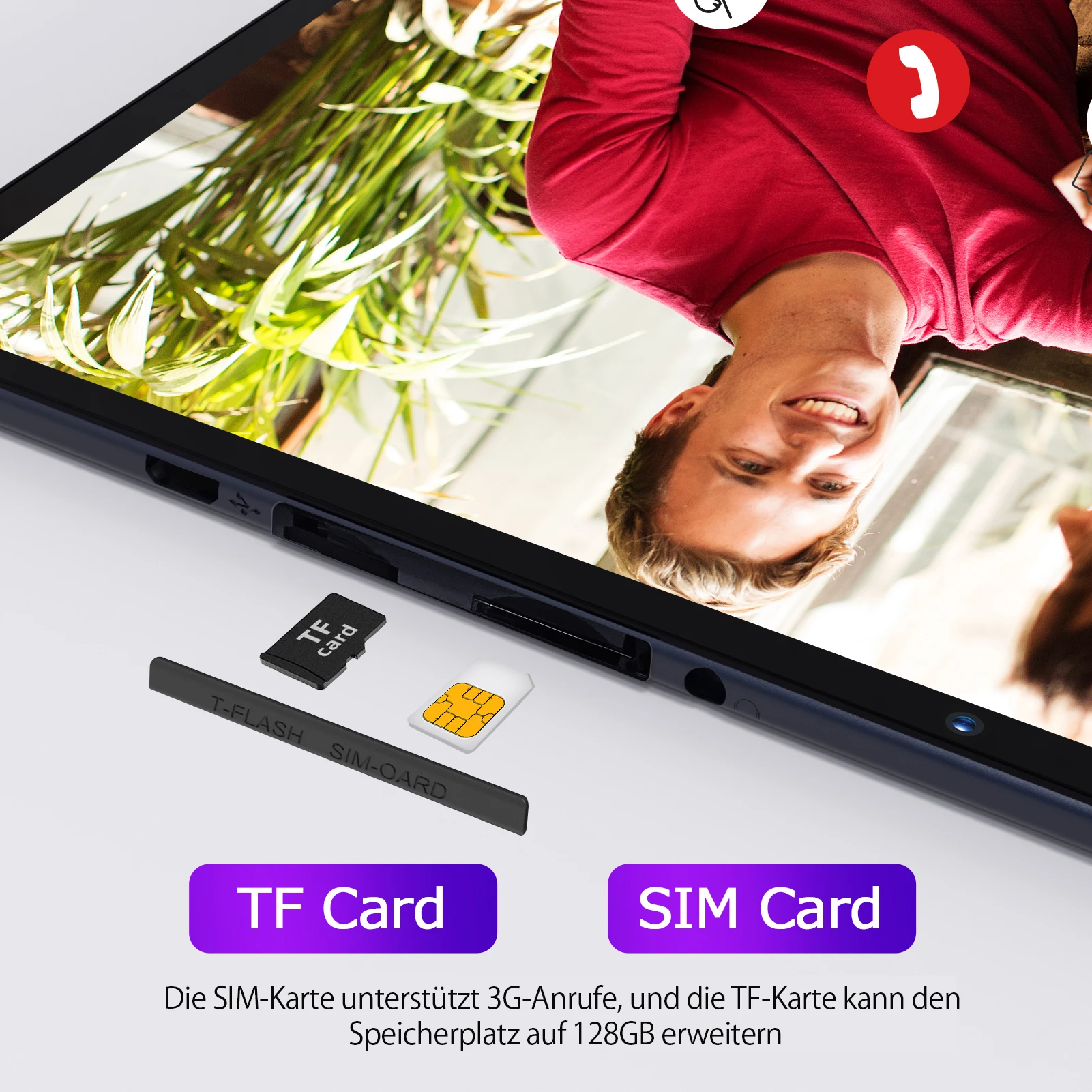 PRITOM 10-Zoll-Tablet-PC mit SIM-Steckplatz, Android 13, 64 – Bild 4
