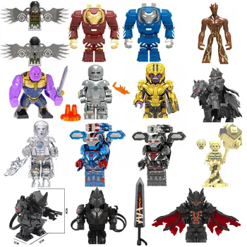 Meistverkaufte Kinder-Anime-Figuren Helden-Bausteine Kindergeschenk Montage-Spielzeug Modell Mini-Filmfiguren