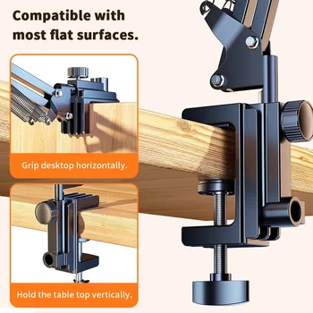 Tablet-Halterung fürs Bett mit 90cm Metallarm 360° ° Drehbarer Tablet-Halter fürs Bett, Ständer für iPad