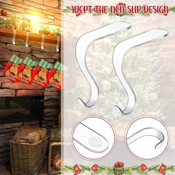 Weihnachten Strumpf Halter Acryl Strumpf Kleiderbügel für Party Weihnachten Dekor Kamin Strümpfe (10 Stück)