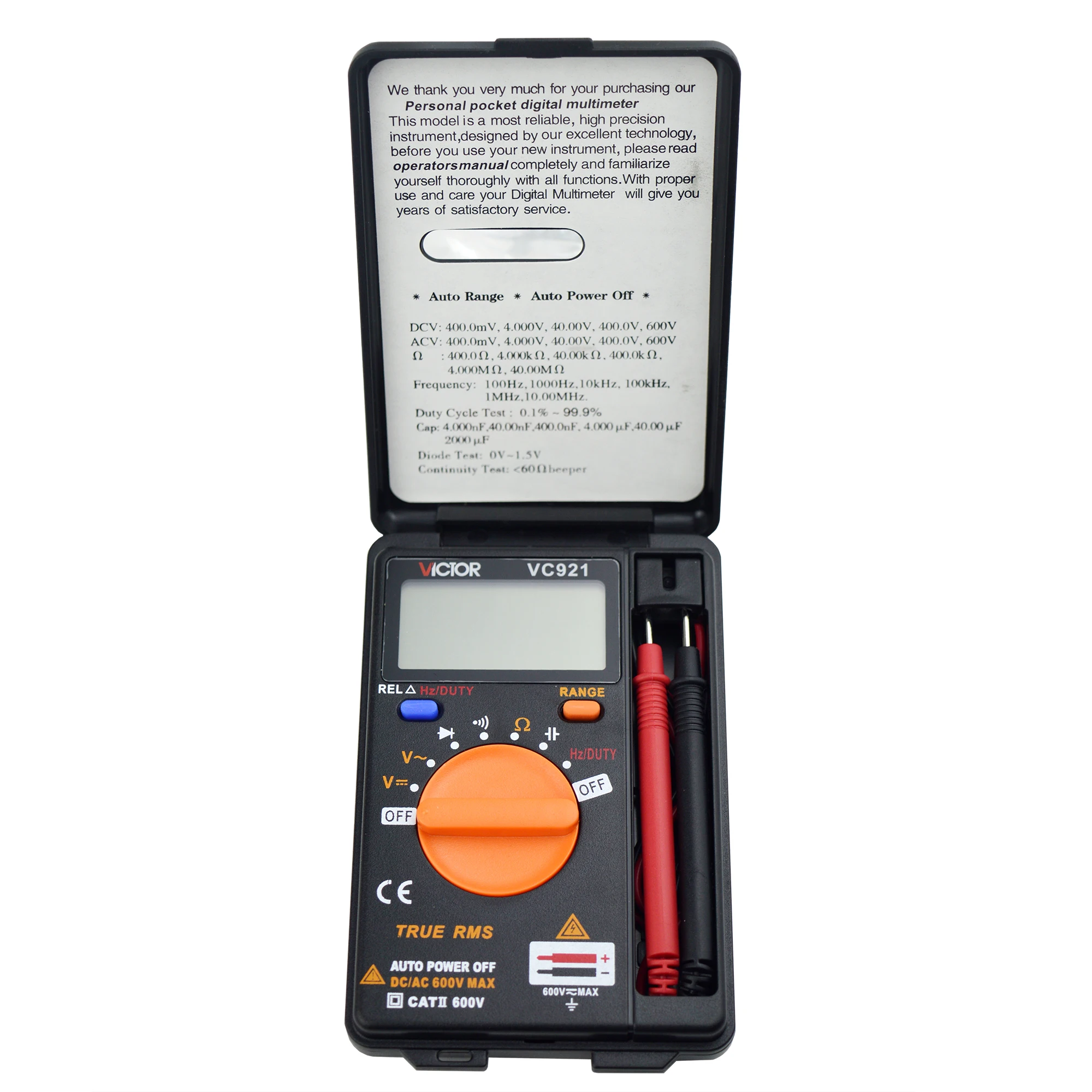VICTOR VC921 Digitalmultimeter DMM Integrierter persönlicher – Bild 2