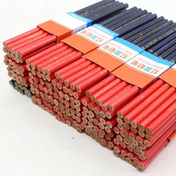 Zimmerei Bleistift Für Hand Werkzeuge Zwei Farbe Stift Bauarbeiter Holzbearbeitung Holz Blau Rot (10 Stück)