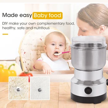 Mini-Elektromühle, 300 ml, ultrafeiner Pulverisierer für Babynahrung, Kaffee, Gewürze, Pfeffer, Getreidemühle