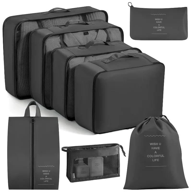 6/8Pcs Set Reisetasche Organizer Kleidung Gepäck Reise