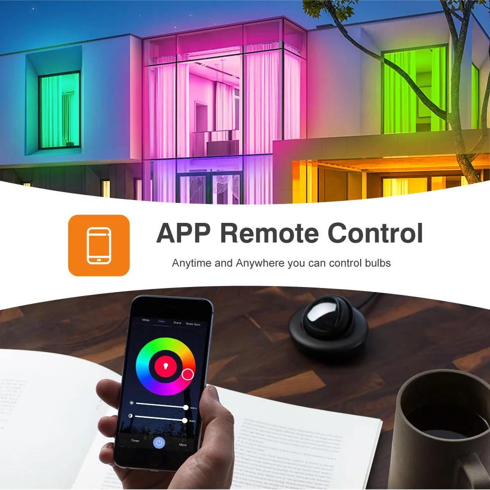 Tuya Wifi/Bluetooth Smart Birne Alexa Led Lampe E27 RGB Smart – Bild 4