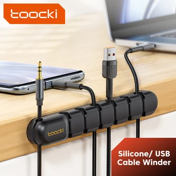 Toocki Kabel-Organizer, 3, 5, 7-Loch-Kabelaufwicklung, flexible Kabelmanagement-Clips für Kabelausrüstung